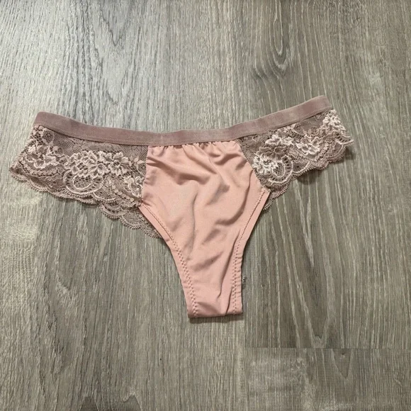 Source Unknown Pink Lace Trim Panties M - Picture 1 of 5